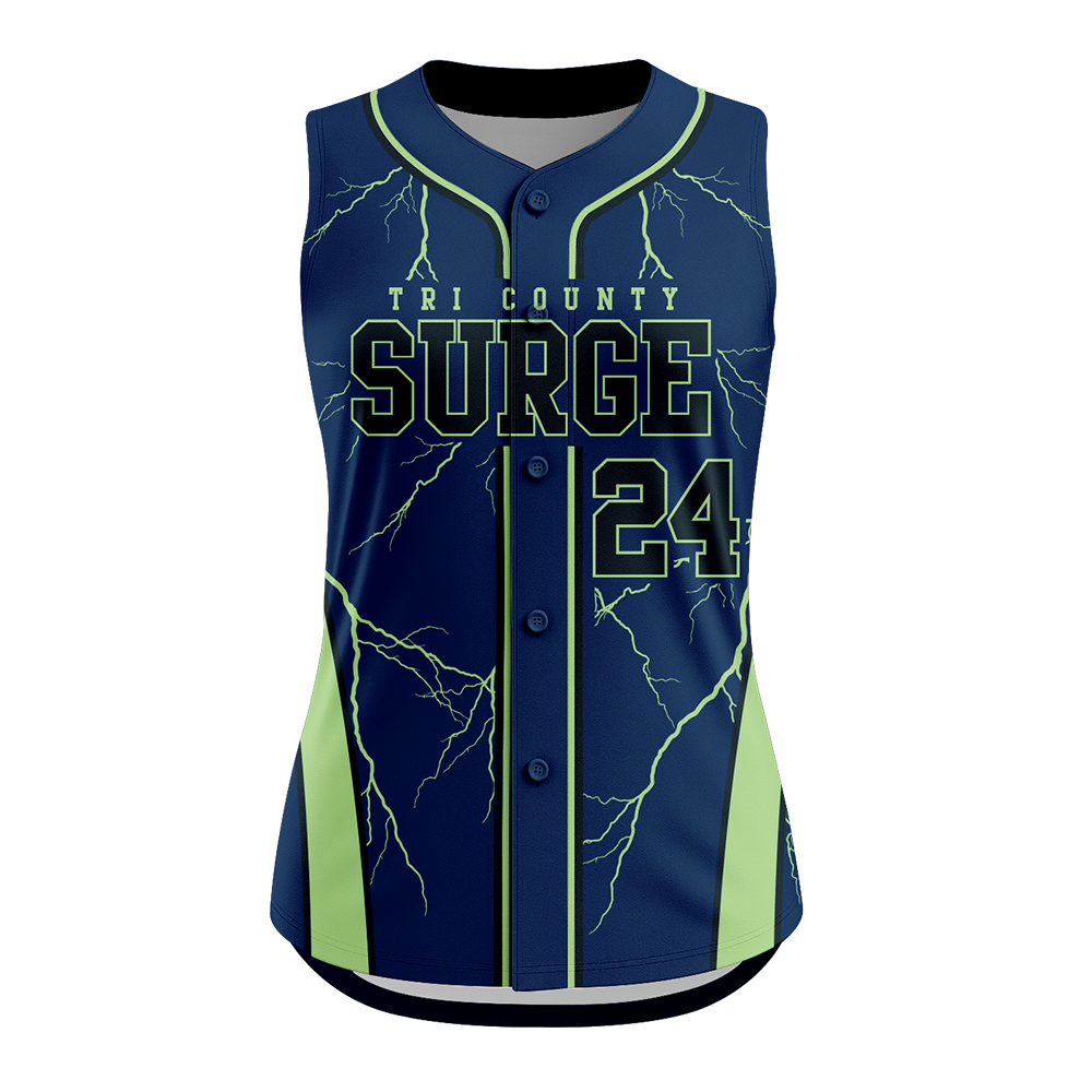 BLITZ - FULL BUTTON S/L SOFTBALL  JERSEY