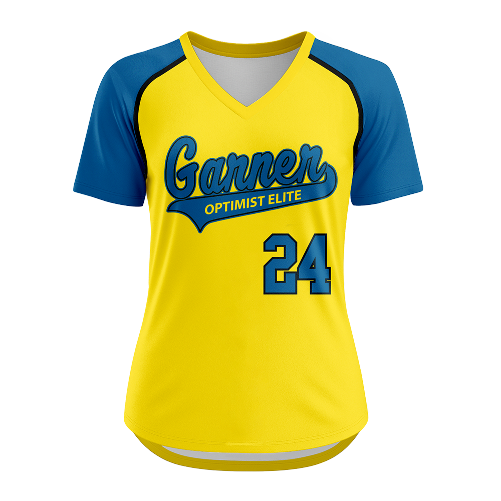 BLITZ - S/S V-NECK RAGLAN SOFTBALL JERSEY